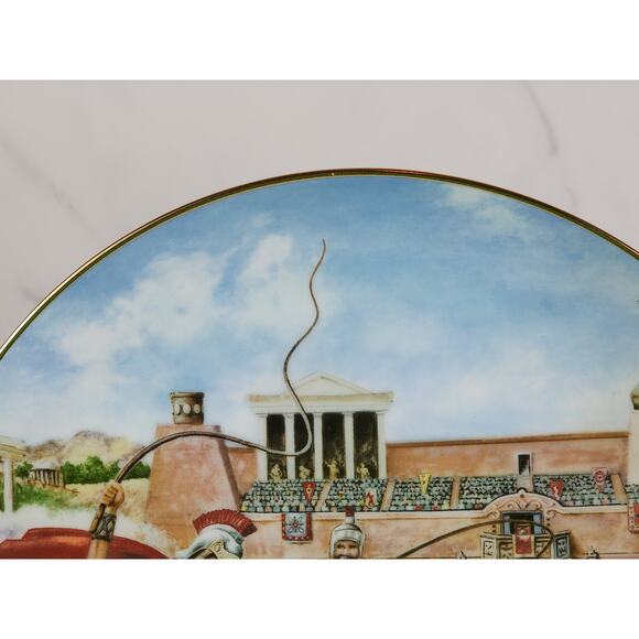 Ben Hur American Classics Gerald Mermer Year 1983 Porcelain 9 1/4" Decor Plate - Picture 3 of 11